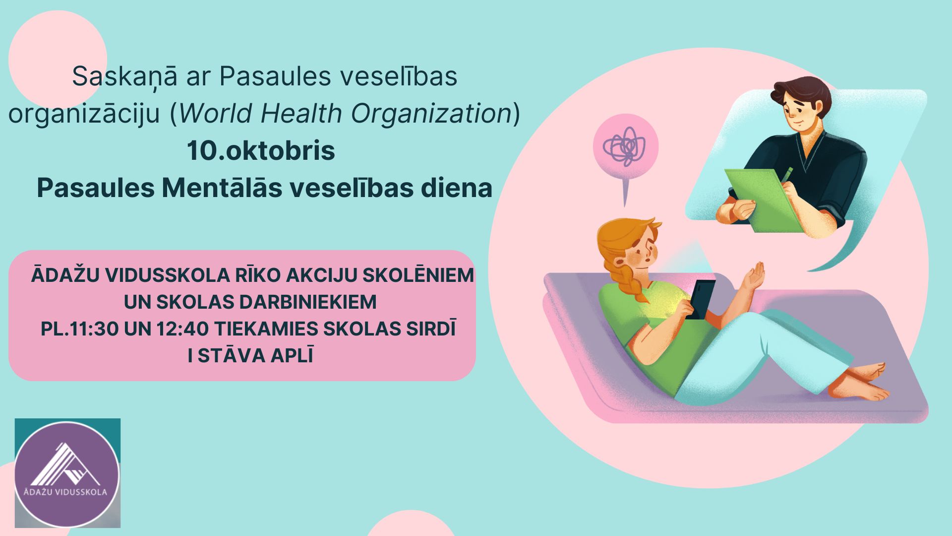 10. oktobris - Mentālās veselības diena!