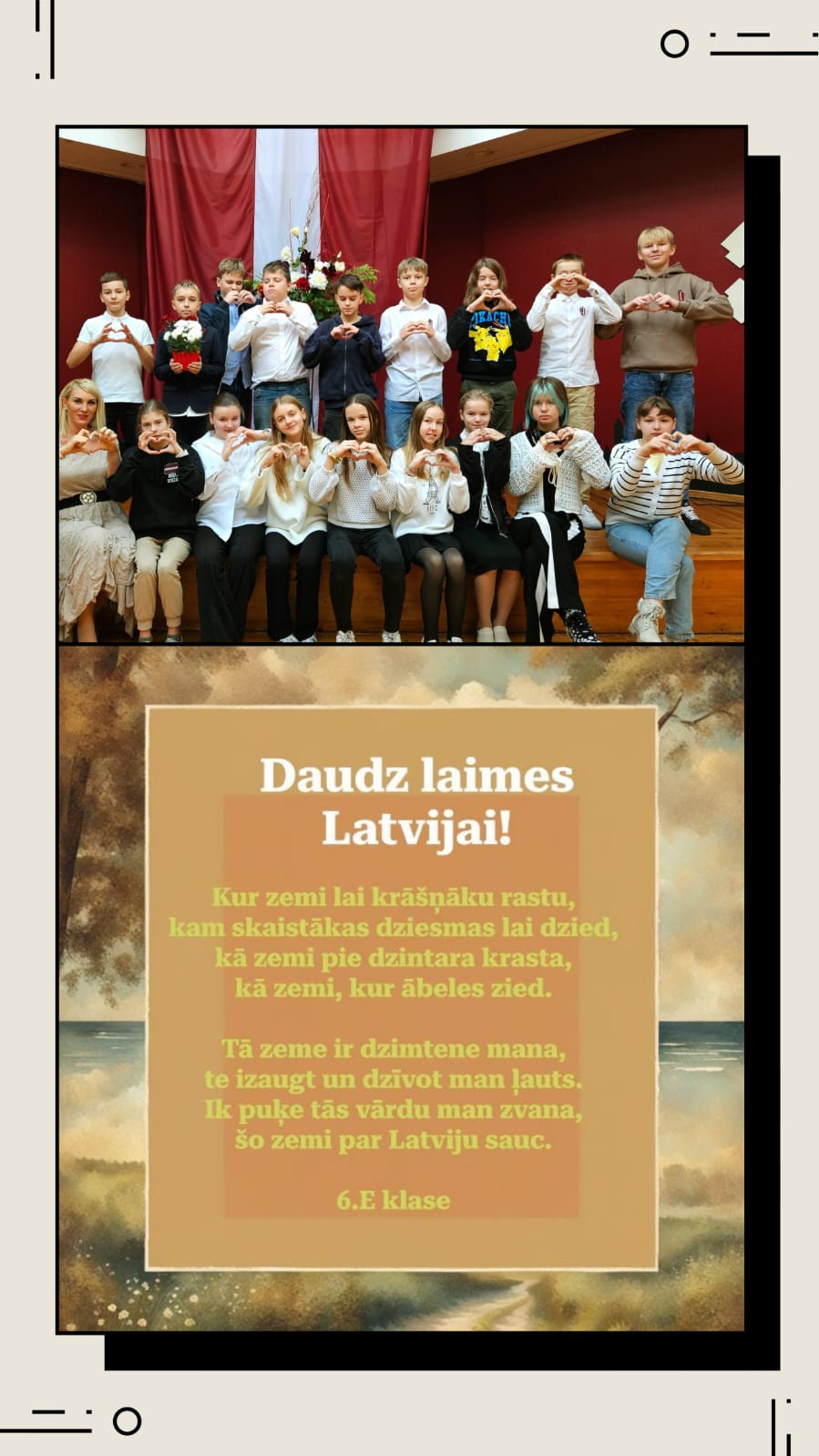 Daudz laimes Latvijai!