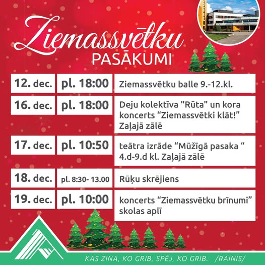 Ziemassvētku pasākumi!