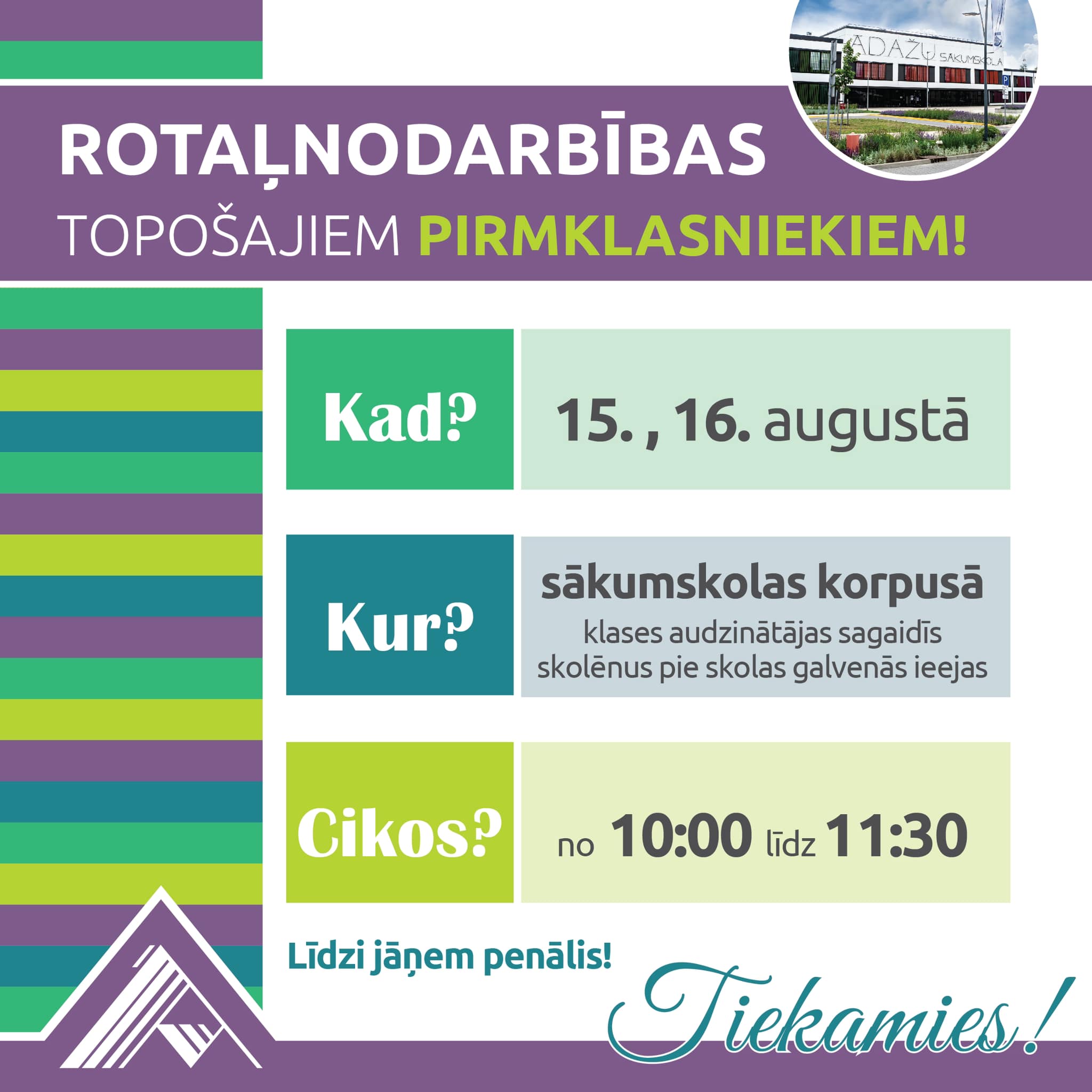 Rotaļnodarbības topošajiem pirmklasniekiem!